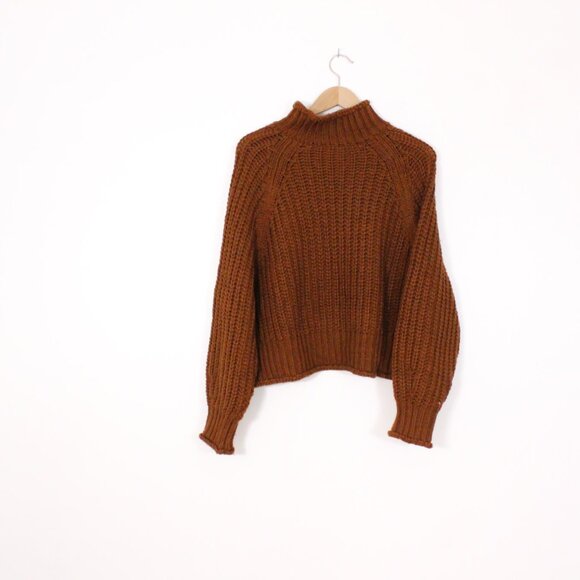 H&M Brown Ribbed Turtleneck Sweater - Picture 8 of 8